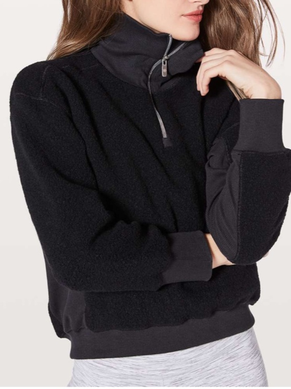 LULULEMON Standout Sherpa 1/2 Zip Size 6